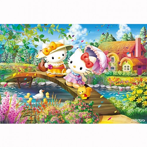  Hello Kitty 的花卉小屋（Sanrio）1000塊砌圖, size:49x72cm