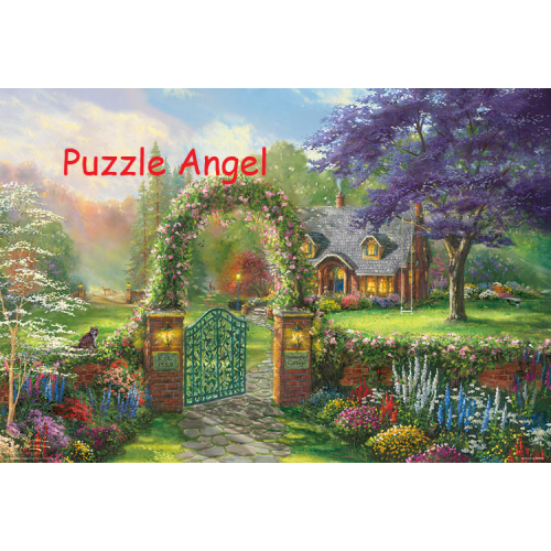 Humingbird Cottage（Thomas Kinkade）1000塊油畫面砌圖,  size:49x72cm