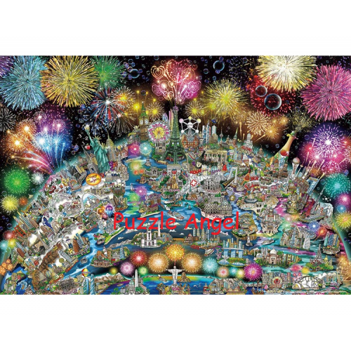 歡迎！ 世界慶典（查爾斯·法齊諾）1000塊砌圖, size:49x72cm