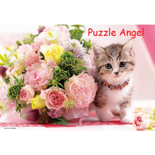 Sweet Flower Cat 500塊迷你版砌圖, size:26x38cm