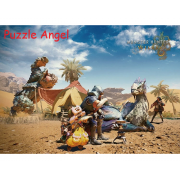 魔物獵人荒野 沙地輕鬆營地（魔物獵人） 600塊砌圖, size:38x53cm