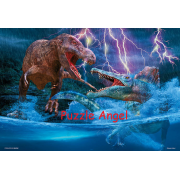 水下霸王龍 VS 棘龍的猛攻300 塊拼圖, size:26x38cm