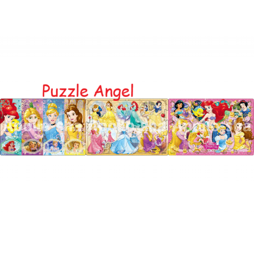 迪士尼公主/閃爍公主（3合1砌圖） 18+24+32塊, size:16.5×74cm（3件連接時）