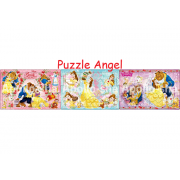 美女與野獸（3合1砌圖） 10+15+20塊, size:16.5×74cm（3件連接時）