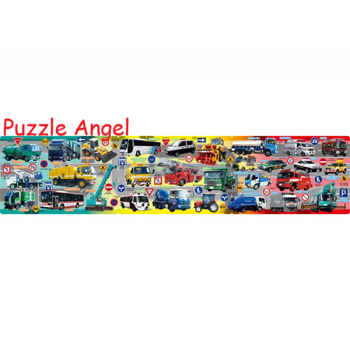 車（3合1砌圖）18+24+32塊, size:16.5×74cm（3件連接時）