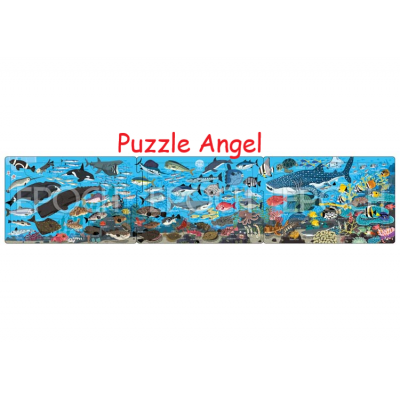 有趣的海景（3合1砌圖）10+15+20塊砌圖, size:16.5×74cm（3件連接時）