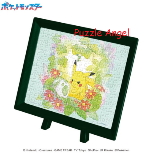 皮卡丘和蛋（神奇寶貝）150塊迷你膠質砌圖, 盒內已含日本座枱砌圖框, size:7.6x10.2cm