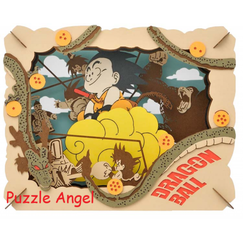 立體紙砌圖-少年悟空七龍珠, size:高8×寬10×深4.2cm