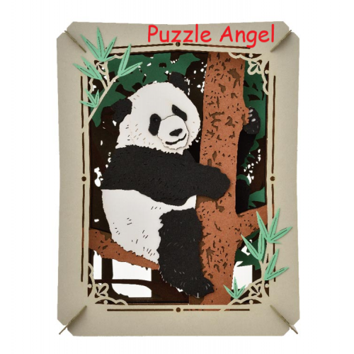 立體紙砌圖-熊貓 , size:高10×寬8×深4.2cm