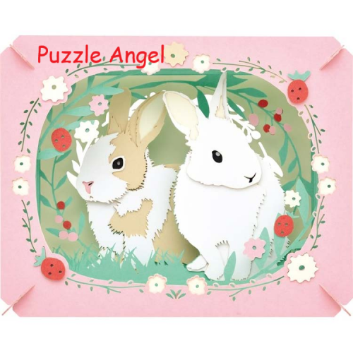 立體紙砌圖-Rabbit , size:高8×寬10×深4.2cm