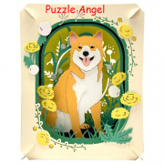 立體紙砌圖-柴犬 , size:高10×寬8×深4.2cm