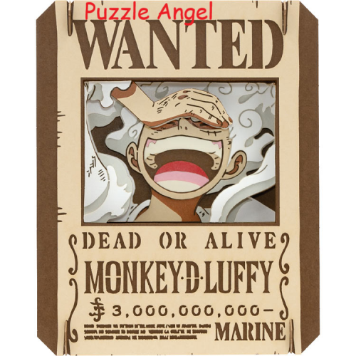 立體紙砌圖-One Piece 猴子 D. 路飛, size:W8xH10xD4.2cm　