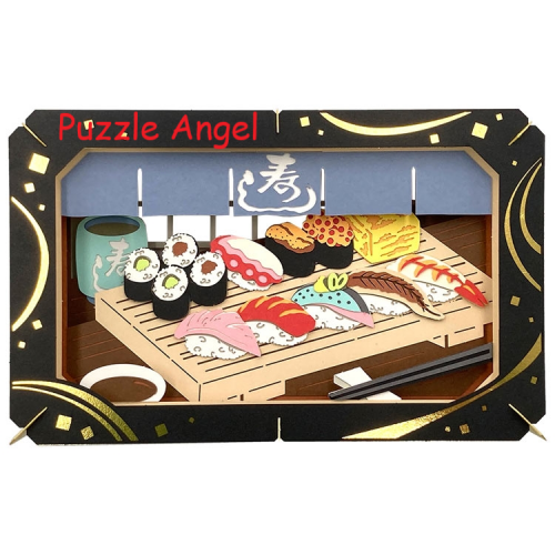 立體紙砌圖-壽司 , size:高10×寬16×深4.2cm