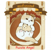 立體紙砌圖-mofusand 煎餅 Nyan木製品, size:高8×寬7.1×深3.6cm