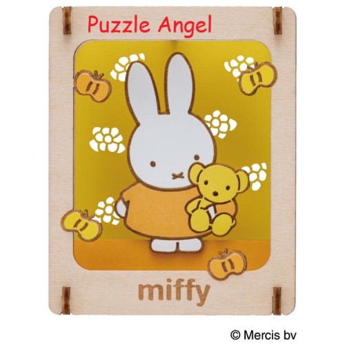立體紙砌圖(Wood Style)- 米菲與燈籠（Miffy）, size:高8×寬6.4×深3.6cm