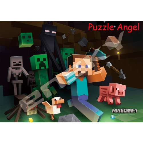 敵對生物 （MINECRAFT）208 塊迷你版砌圖, 環保植物膠質地, size:18.2x25.7cm