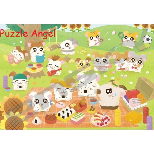 一起野餐（Tottoko Hamtaro）300塊砌圖, size：26×38cm