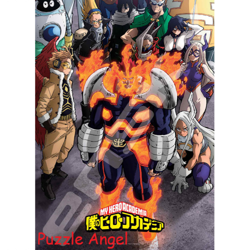 聚集在這裡（我的英雄學院）500塊拼圖, size：38×53cm