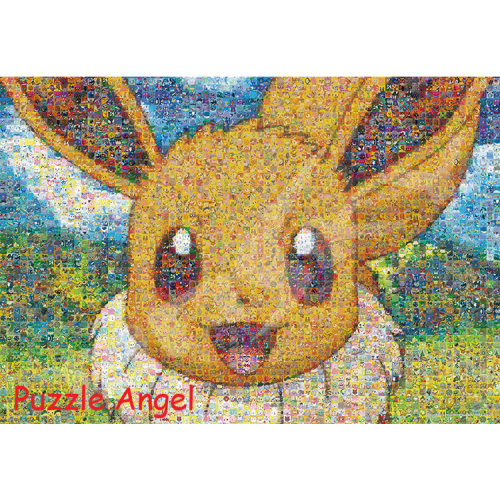 寶可夢馬賽克藝術 R-伊布-（寶可夢）500塊, 大片裝砌圖, 雙面砌圖設計, size:51x73.5cm