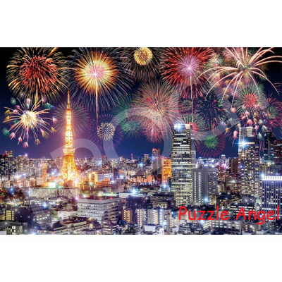 東京夜景與煙火 1000 塊拼圖, size：50×75cm