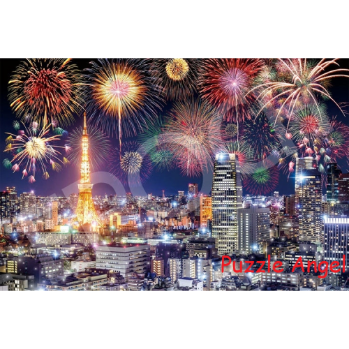 東京夜景與煙火 1000 塊拼圖, size：50×75cm