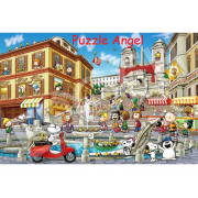 史努比在羅馬（Snoopy）1000 塊拼圖, size:50x75cm