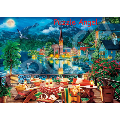 Lake Hallstatt 的夜晚（Image World）2000 塊, 世界最小迷你版砌圖 , size:38x53cm