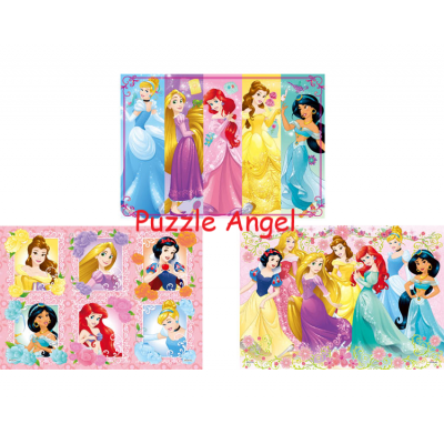 迪士尼公主夢野世界（3合1砌圖） 42+56+63塊, size:18.2x25.7cm