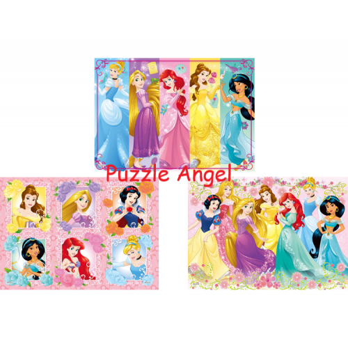 迪士尼公主夢野世界（3合1砌圖） 42+56+63塊, size:18.2x25.7cm