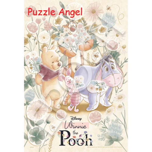 小熊維尼 -在草地花園 -（小熊維尼） 300 塊, 裝飾貼紙砌圖, size:26x38cm