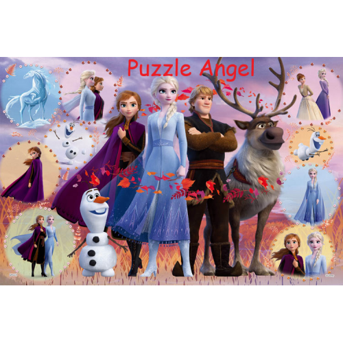 迪士尼(冰雪奇緣2)1000 塊, 布面拼圖, size:50x75cm
