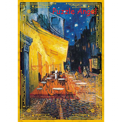 夜咖啡館露臺（梵谷）108塊, 彩色箔印刷砌圖 , size:18.2x25.7cm