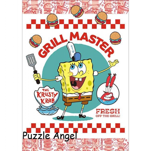 GRILL MASTER（海綿寶寶）108塊拼圖, size:18.2x25.7cm
