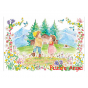 春舞（阿爾卑斯山的女孩海蒂）300塊砌圖, size:26x38cm