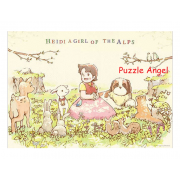 在樹林的陽光下（阿爾卑斯山的女孩海蒂）500塊砌圖, size:38x53cm