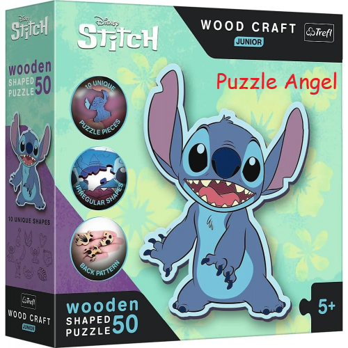 Stitch Wooden Shaped Puzzle 50塊