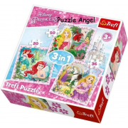 Disney Princess（3合1砌圖） 20+36+50塊, size:20x19.5cm