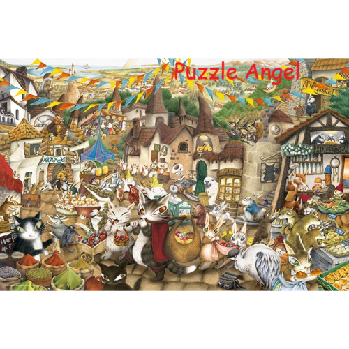 塔西爾晨市(達洋貓) 1000塊拼圖, size:50x75cm