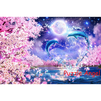 櫻花永恆（Lassen）1000塊砌圖, 彩色箔印刷, size:50x75cm