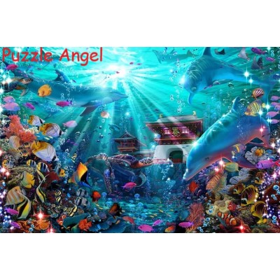 海底城堡（Lassen）1000塊砌圖, 彩色箔印刷, size:50x75cm