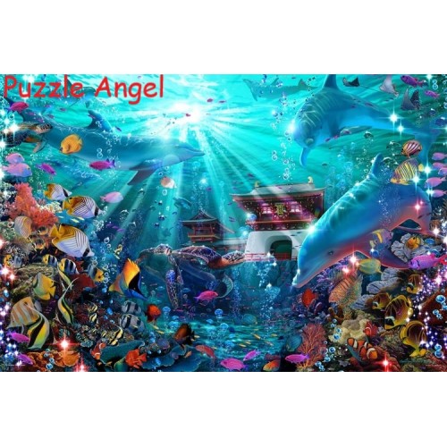 海底城堡（Lassen）1000塊砌圖, 彩色箔印刷, size:50x75cm