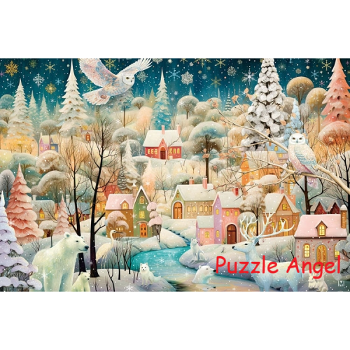 冬日仙境（Michael David Ward）1000 塊拼圖, size:50x75cm