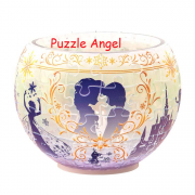 極光玻璃 -安娜與艾莎（立體碗形砌圖燈） 80 塊, 成品尺寸:直徑 10 cm×高 7 cm