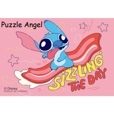 吊飾砌圖-Food Rush / Stitch（培根）（Lilo & Stitch） 70塊迷你版砌圖, size:5.9x8.6cm