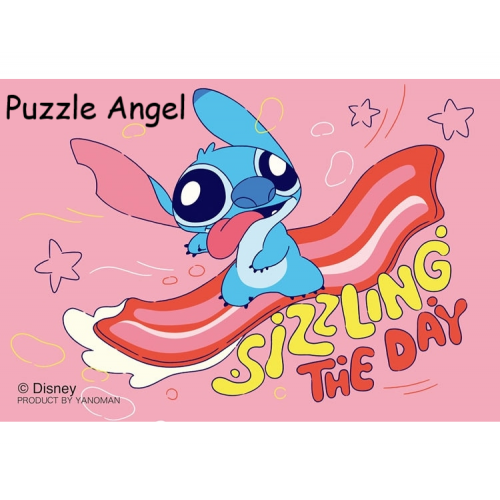 吊飾砌圖-Food Rush / Stitch（培根）（Lilo & Stitch） 70塊迷你版砌圖, size:5.9x8.6cm